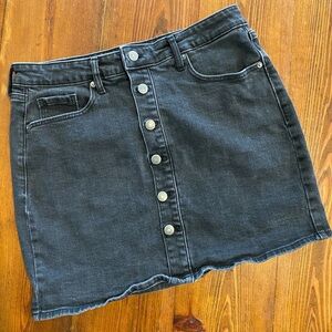 Old Navy Black Denim Mini Skirt